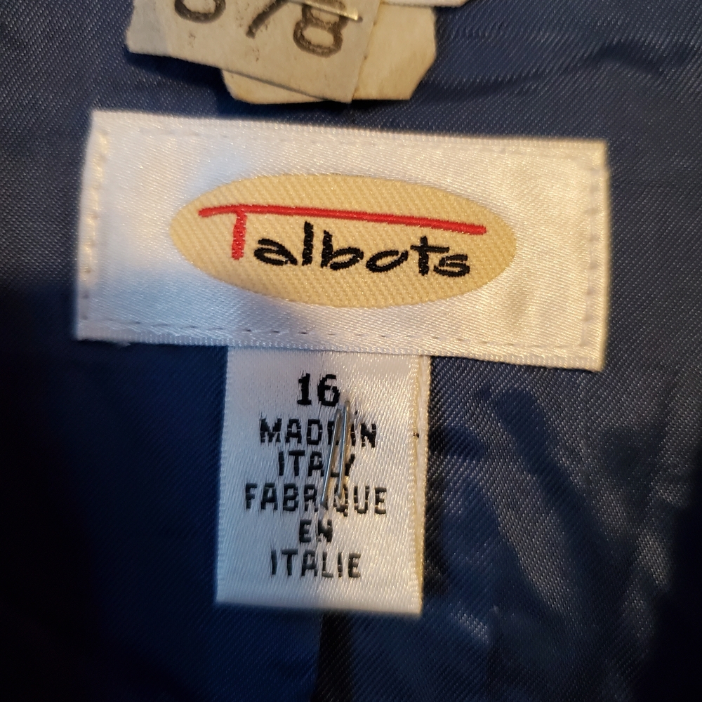Talbots Elegant Navy Blazer View 2